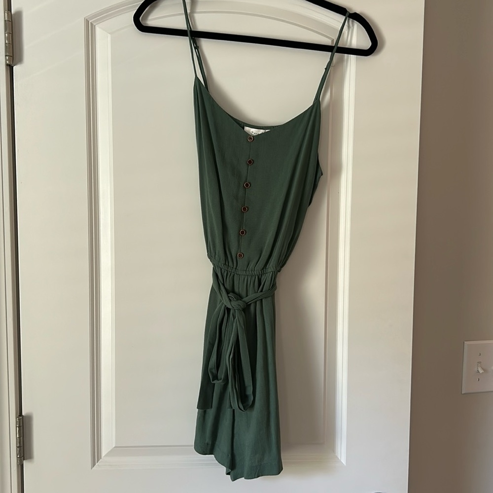 Green Romper with Tie